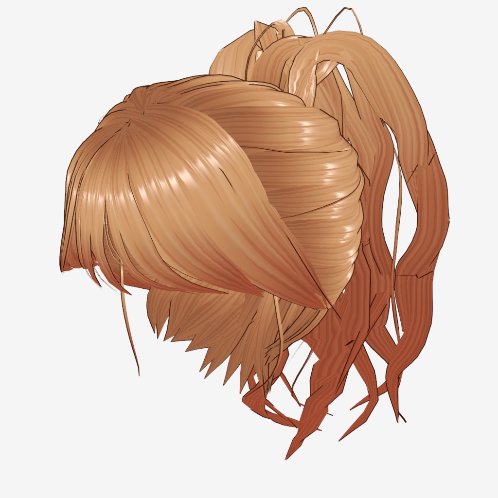 VRoid Hair presets トップ高めのゆるゆるポニーテール
