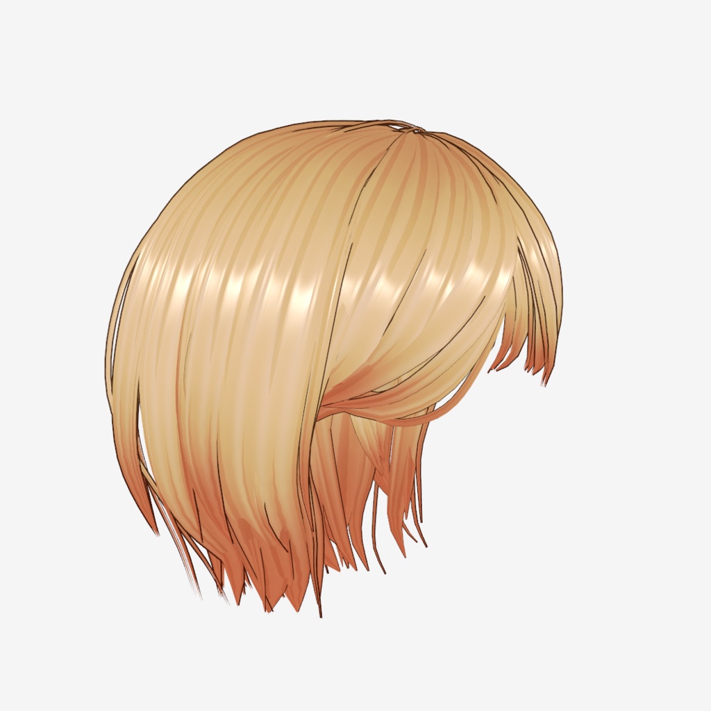 VRoid Hair customitem 耳掛けショートボブ ーPure Blossomー