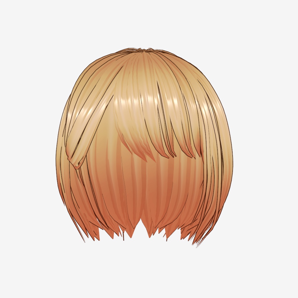 VRoid Hair customitem 耳掛けショートボブ ーPure Blossomー