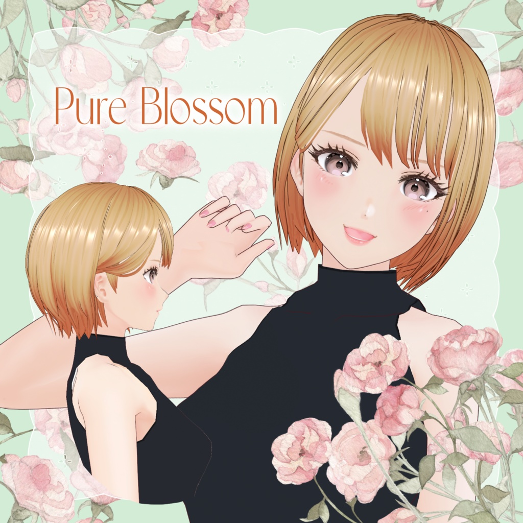 VRoid Hair customitem 耳掛けショートボブ ーPure Blossomー