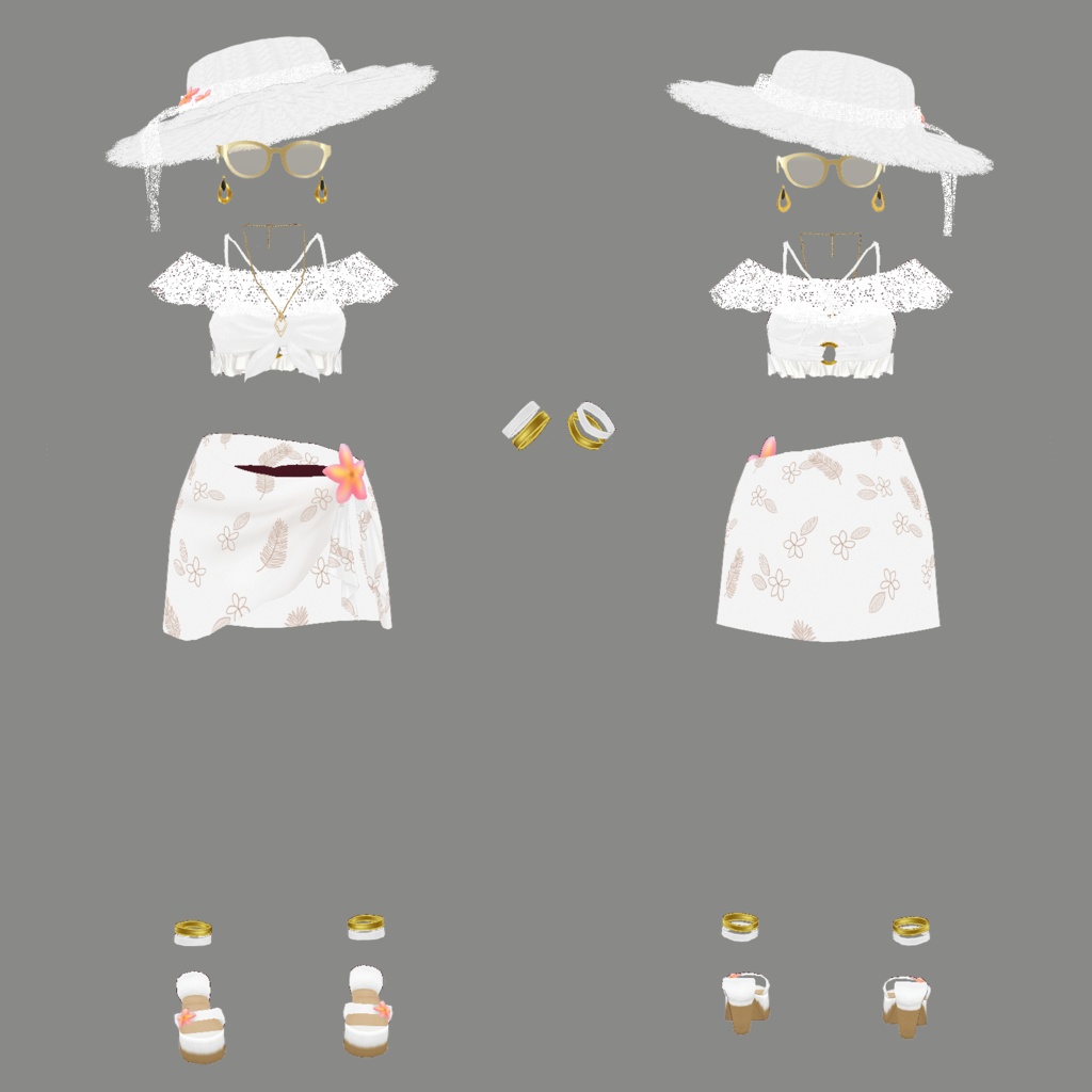 VRoid Hair Accessory & Clothes 「 S O L É A 」