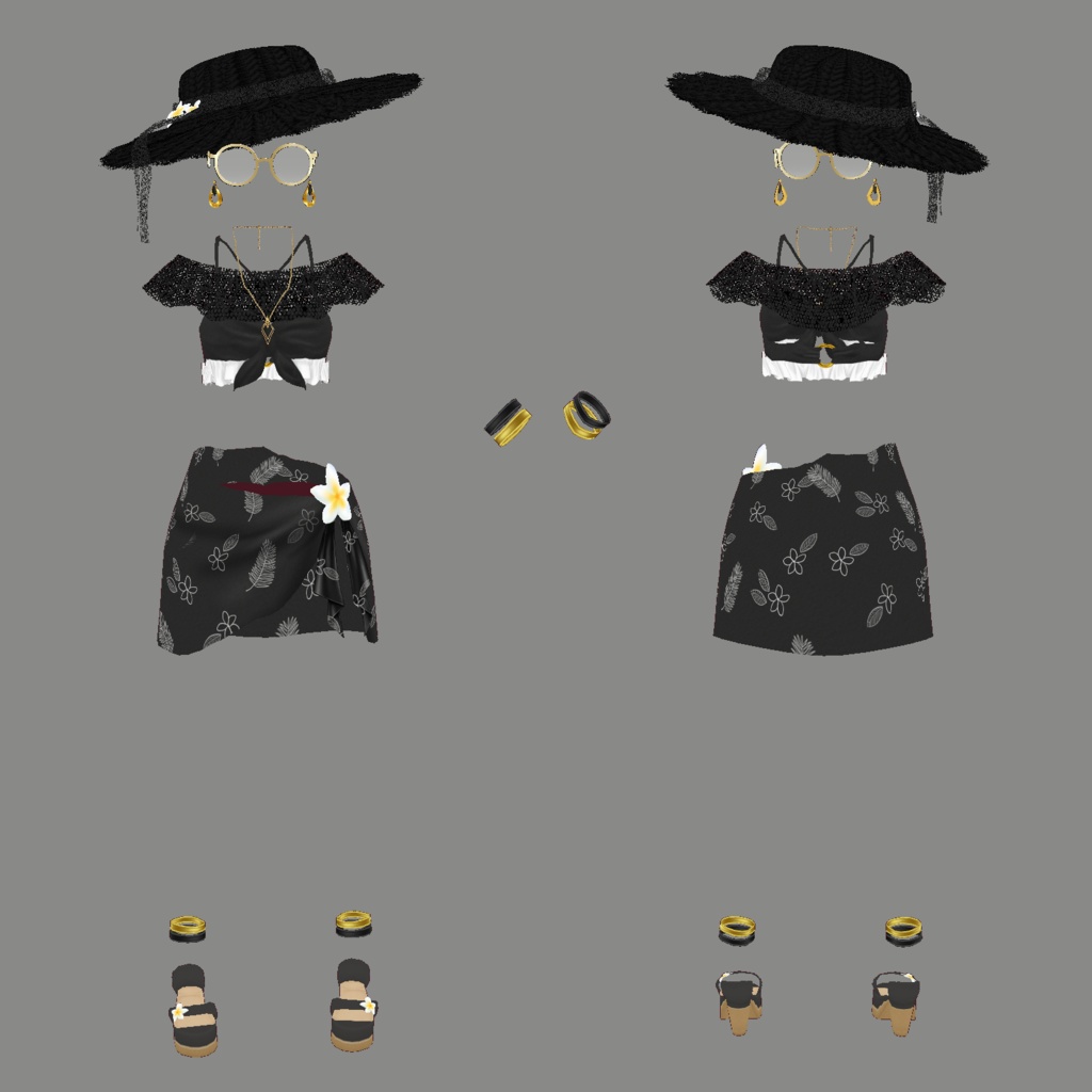 VRoid Hair Accessory & Clothes 「 S O L É A 」