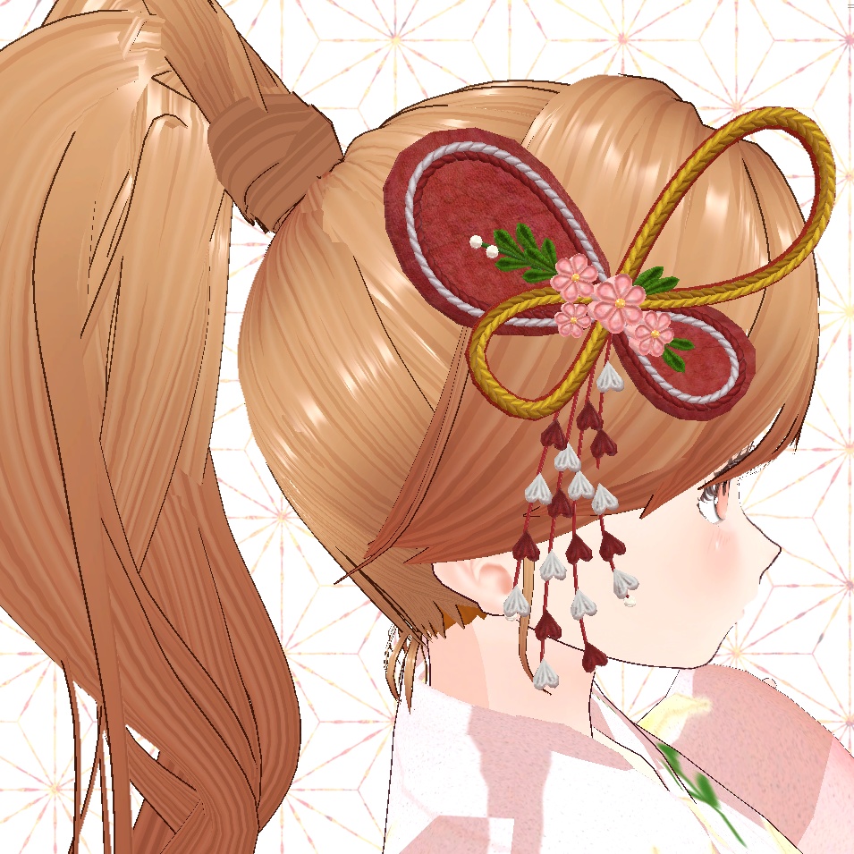 和風髪飾り ✿ 舞華 -Maika- ✿(4色セット) unitypackage & XWear