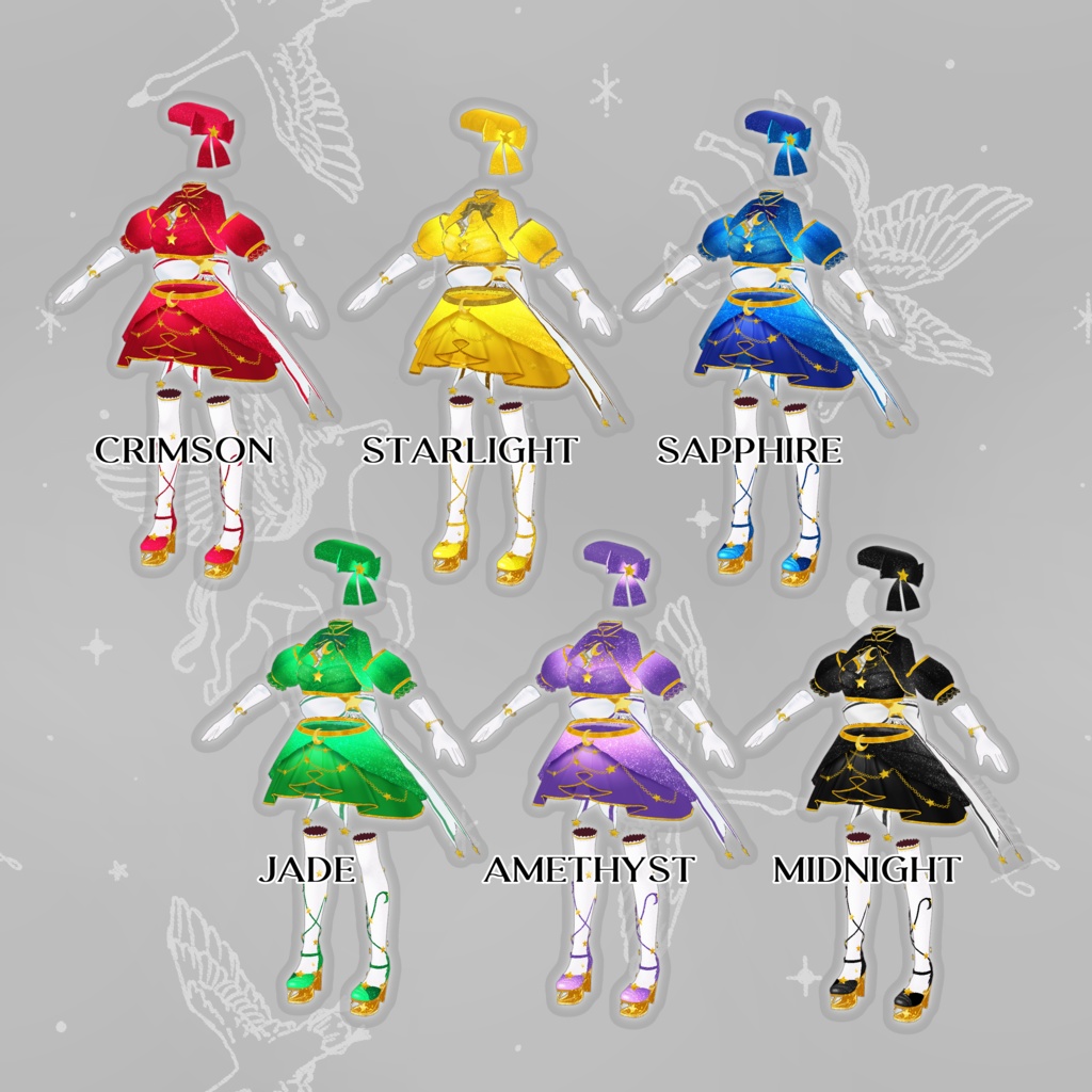 VRoid Idol's Costume「Lunaria Noir」(6Color)