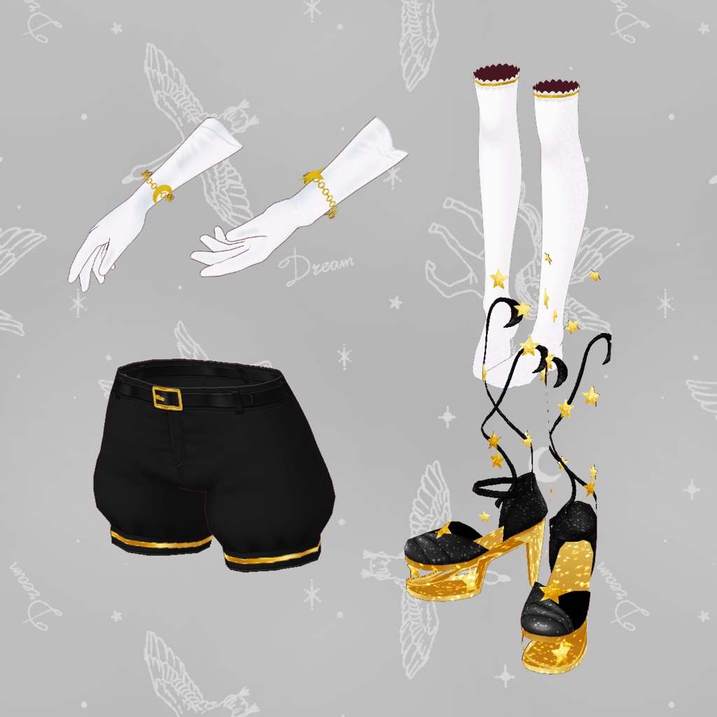 VRoid Idol's Costume「Lunaria Noir」(6Color)