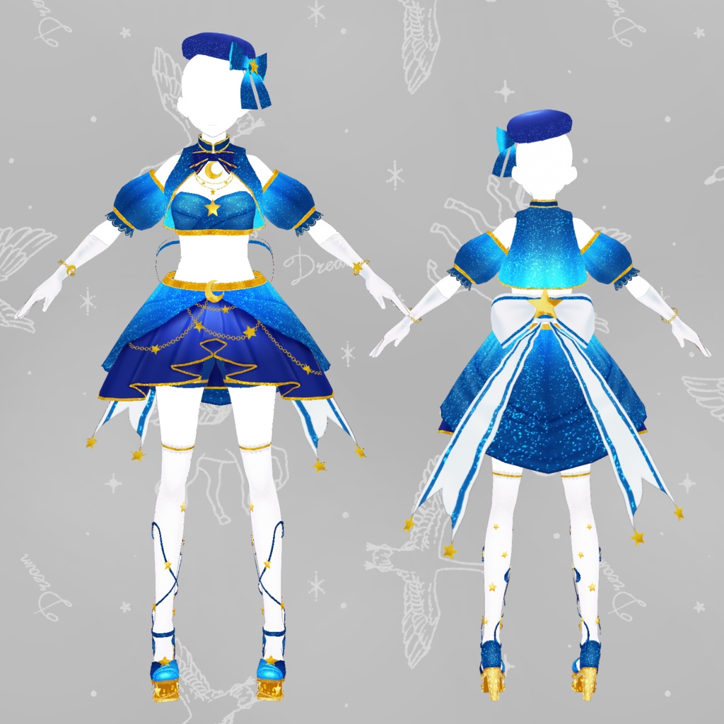 VRoid Idol's Costume「Lunaria Noir」(6Color)
