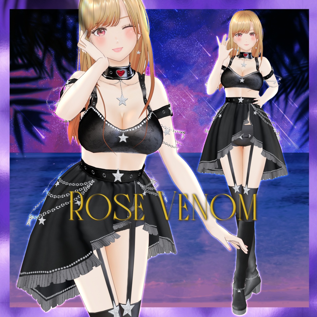 VRoid Costume「Rose🌹Venom」(2Color)