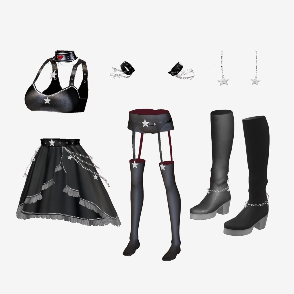 VRoid Costume「Rose🌹Venom」(2Color)