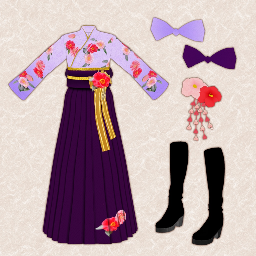 ☆SALE☆ VRoid Outfit 春待つ花あそびセット