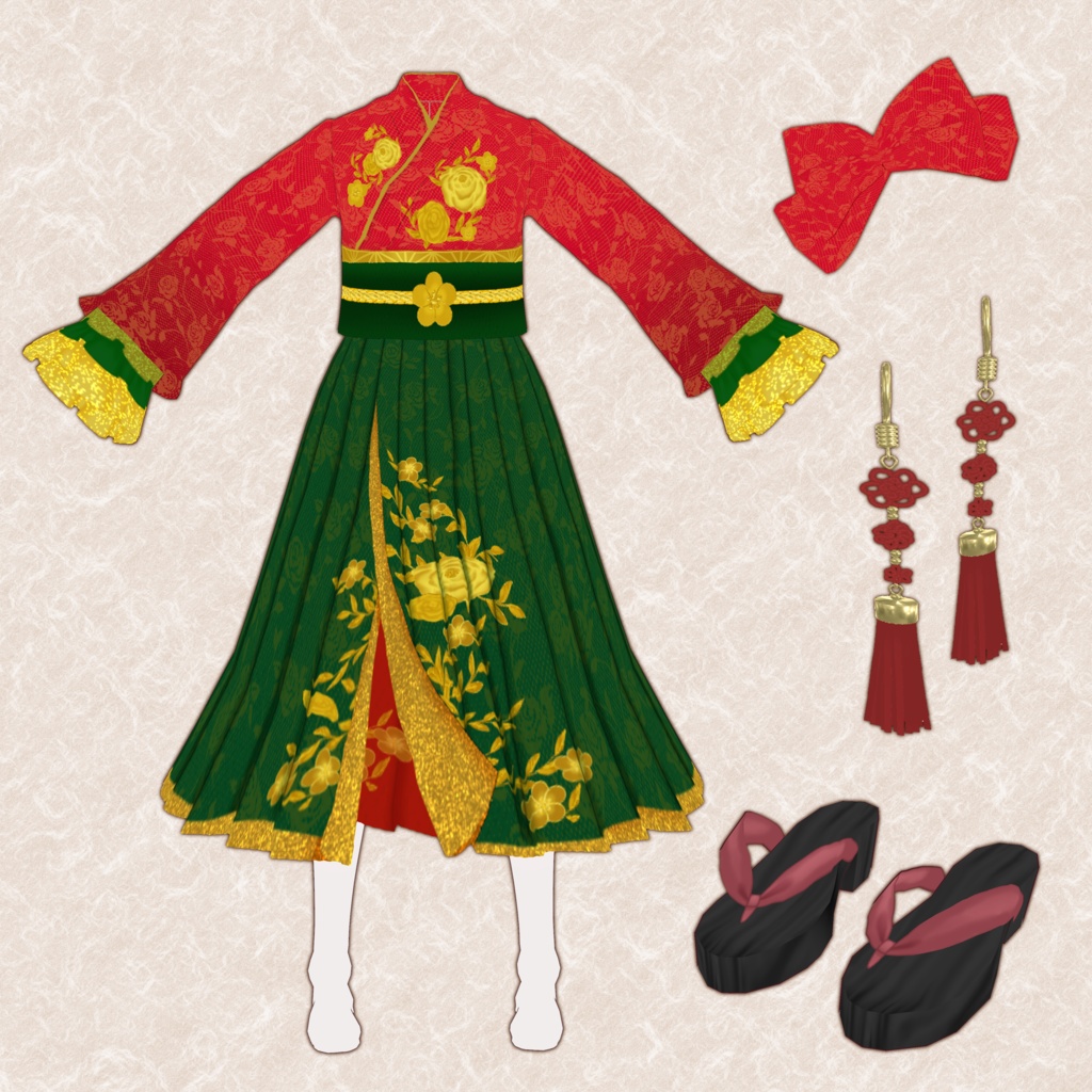 ☆SALE☆ VRoid Outfit 春待つ花あそびセット