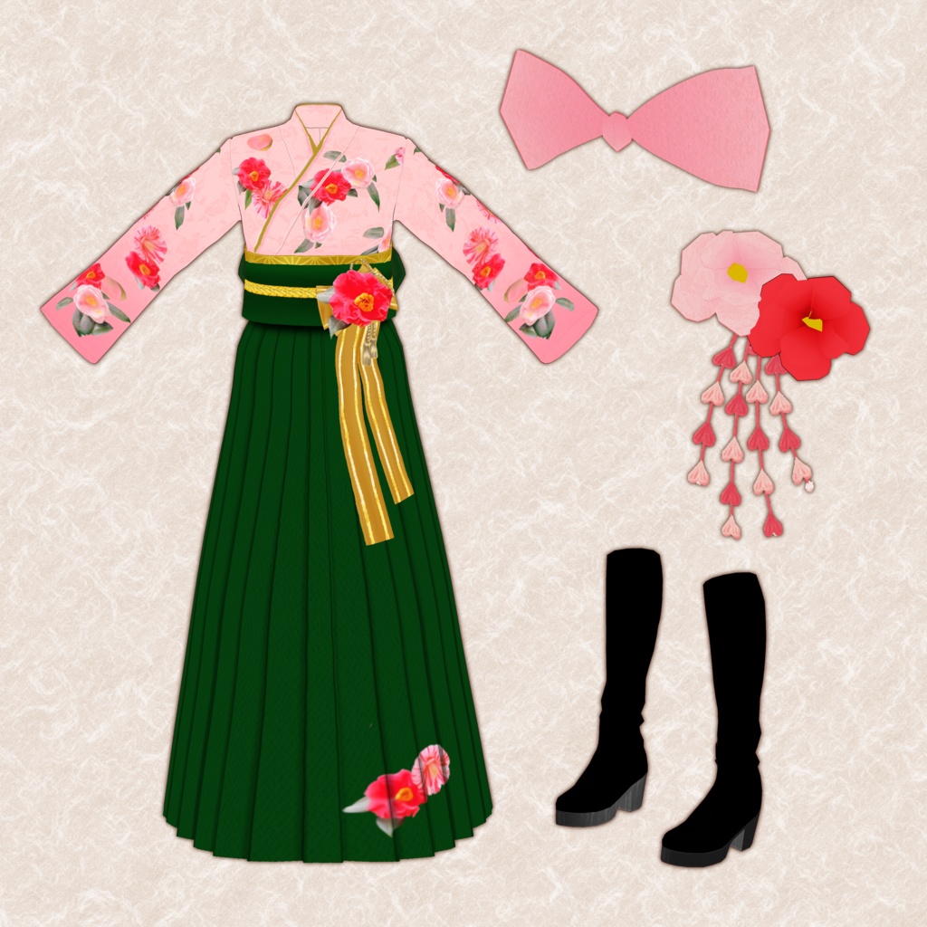 ☆SALE☆ VRoid Outfit 春待つ花あそびセット