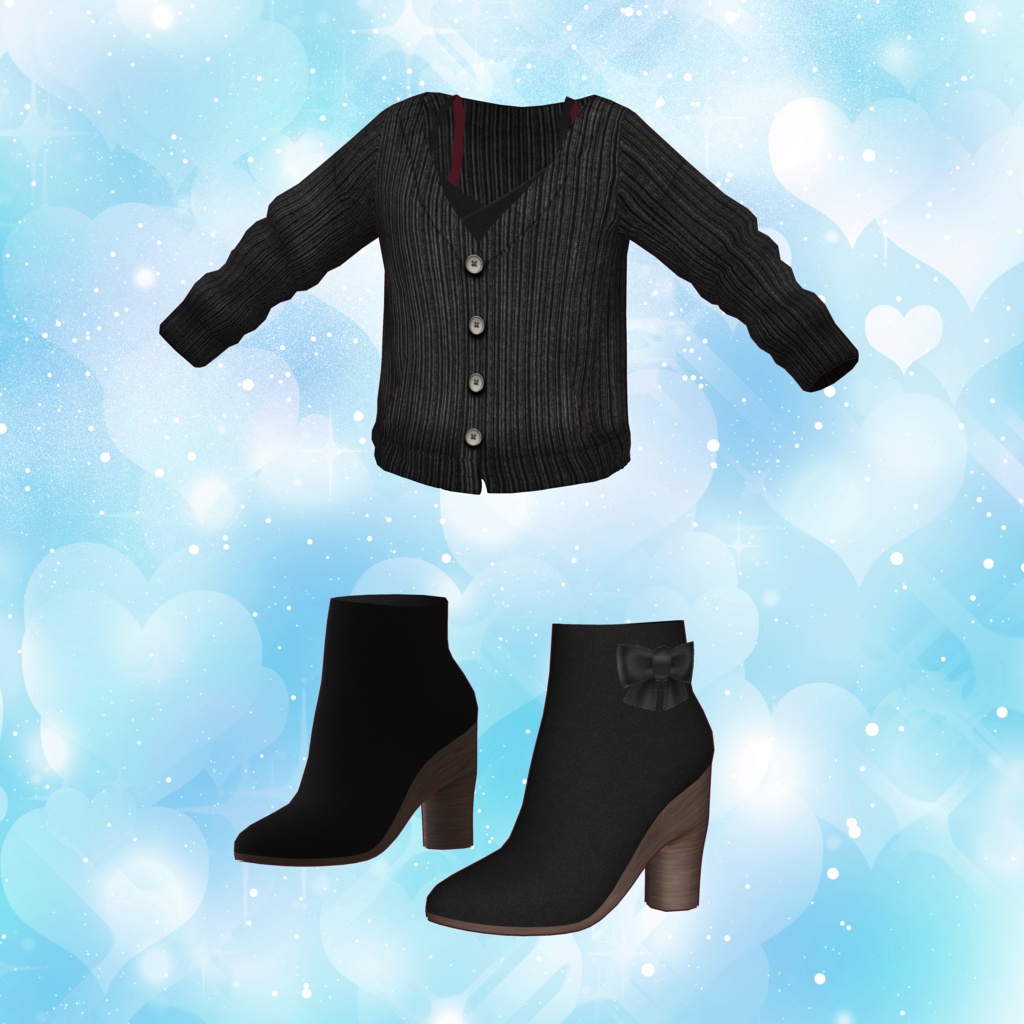 VRoid Clothes 「白い季節の着回しセット(全14点)」