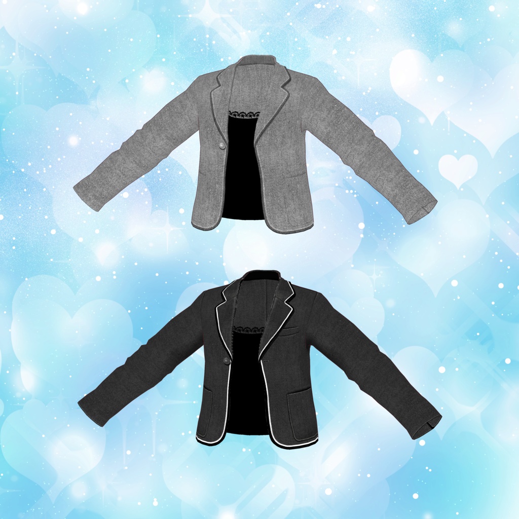 VRoid Clothes 「白い季節の着回しセット(全14点)」