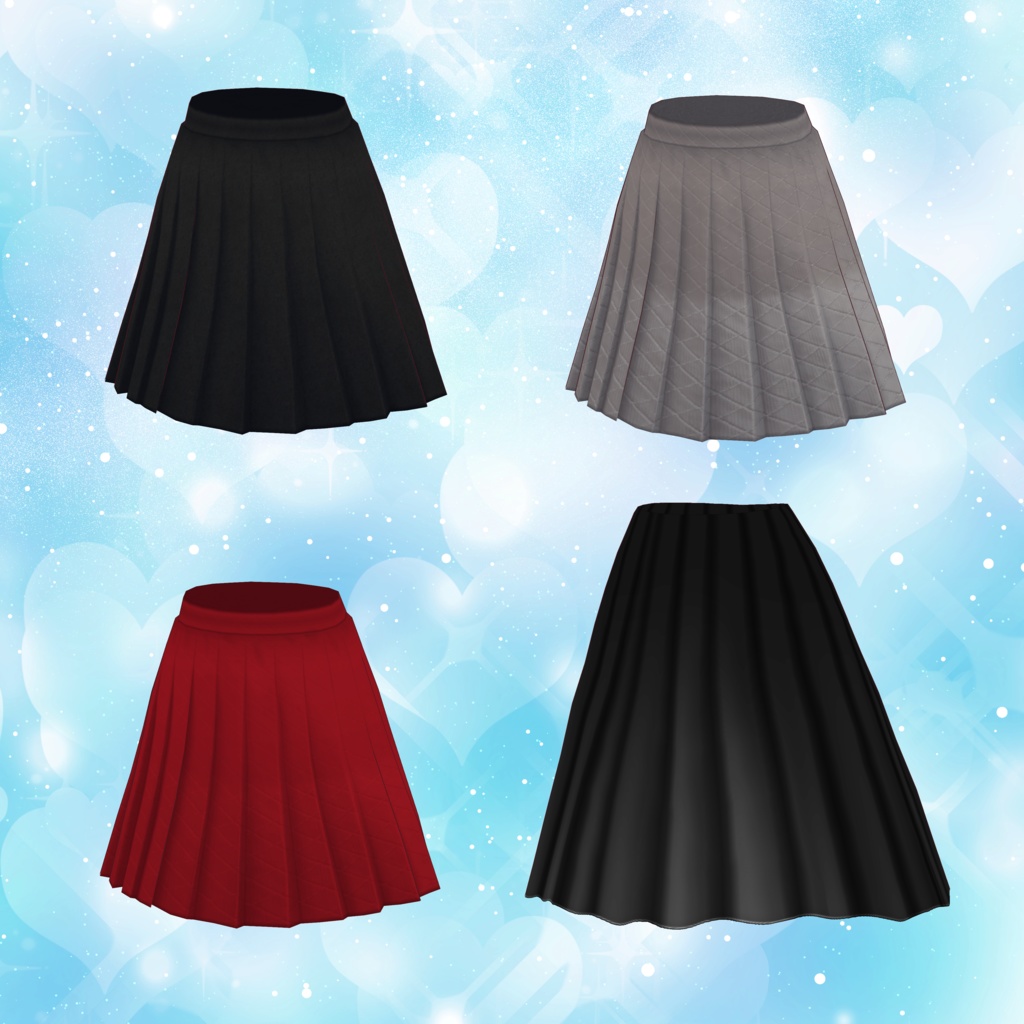 VRoid Clothes 「白い季節の着回しセット(全14点)」