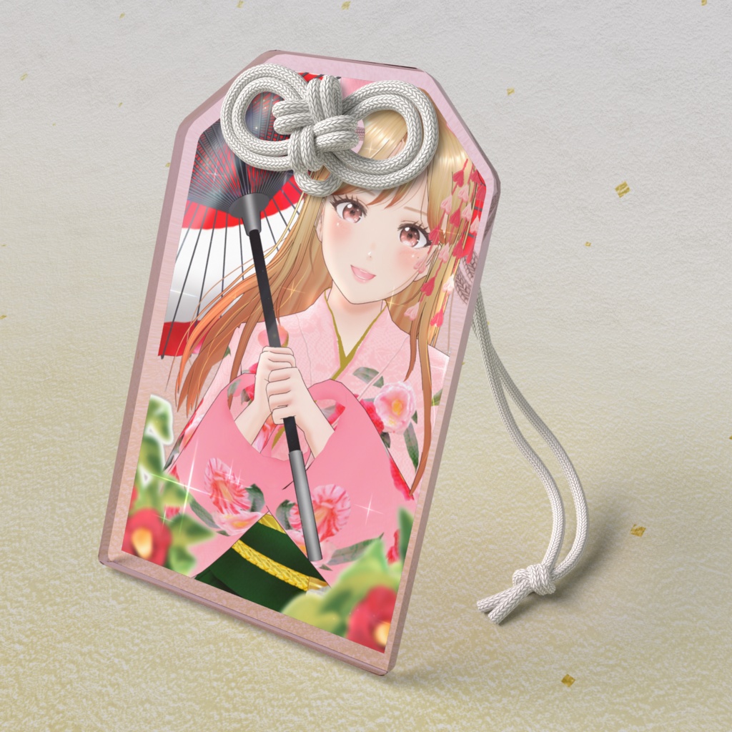 アクリルお守り（華やぎピンク）