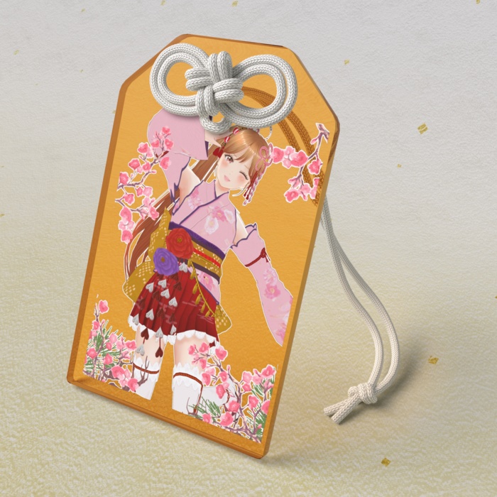 アクリルお守り（きらめきイエロー）
