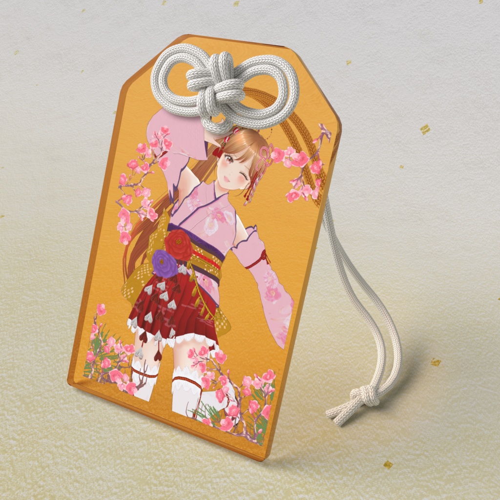 アクリルお守り(きらめきイエロー)