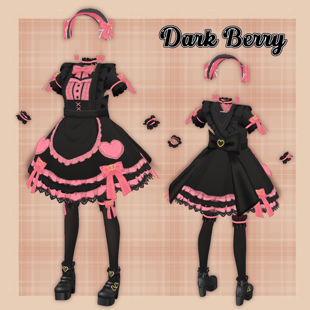 VRoid Outfit 「あまあまBerry(全4種)」