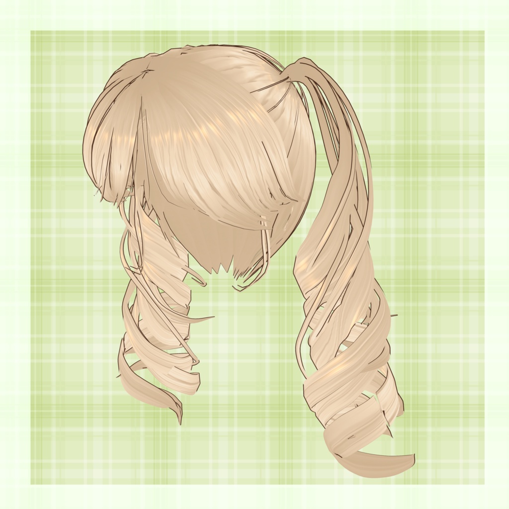 VRoid Hairstyle「あまあま Curly Twin」
