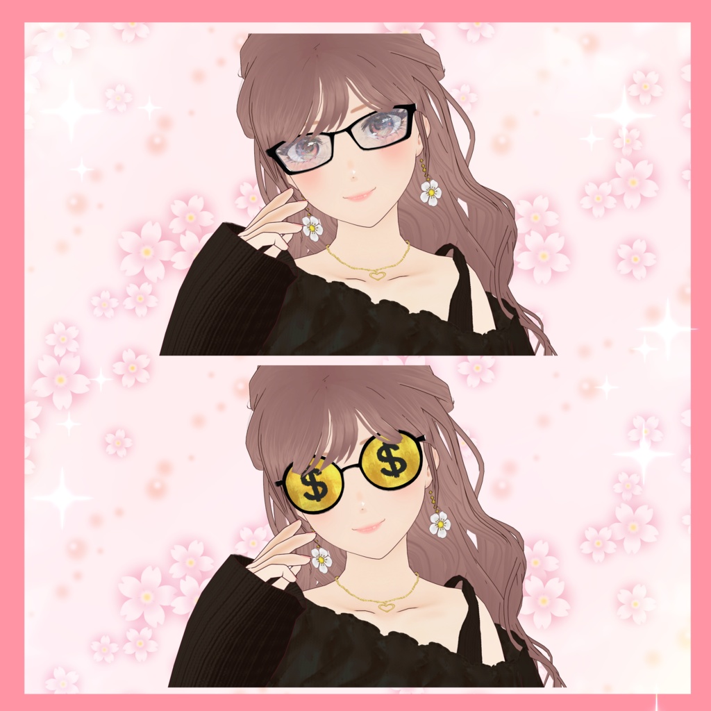 VRoid customitem 「ヘンシン!メガネセット(全16種)」