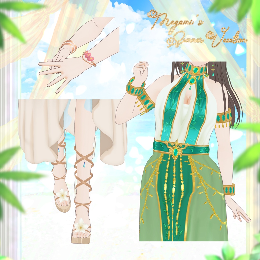 VRoid Clothes 「🌺女神のサマーバケーション🌺 - Megami's Summer Vacation -」