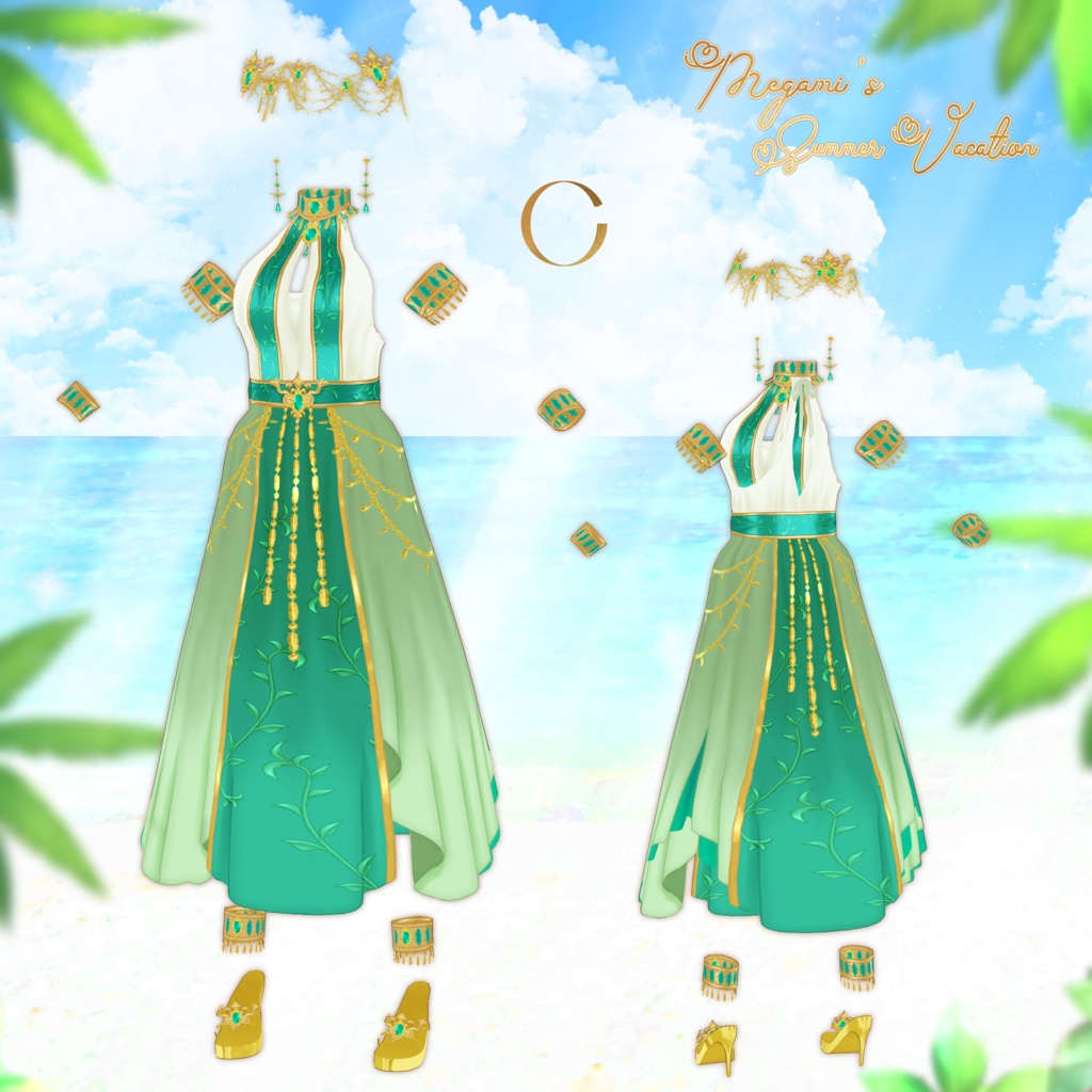 VRoid Clothes 「🌺女神のサマーバケーション🌺 - Megami's Summer Vacation -」