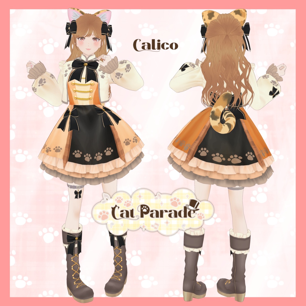 VRoid Clothes 「🐾キャットパレード🐾 - Cat Parade -(全6色)」