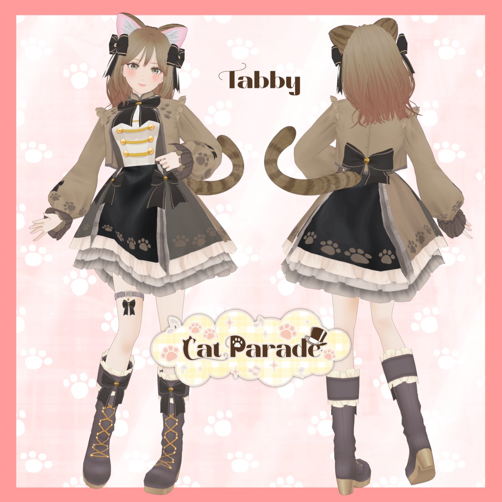 VRoid Clothes 「🐾キャットパレード🐾 - Cat Parade -(全6色)」