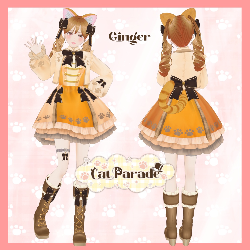 VRoid Clothes 「🐾キャットパレード🐾 - Cat Parade -(全6色)」