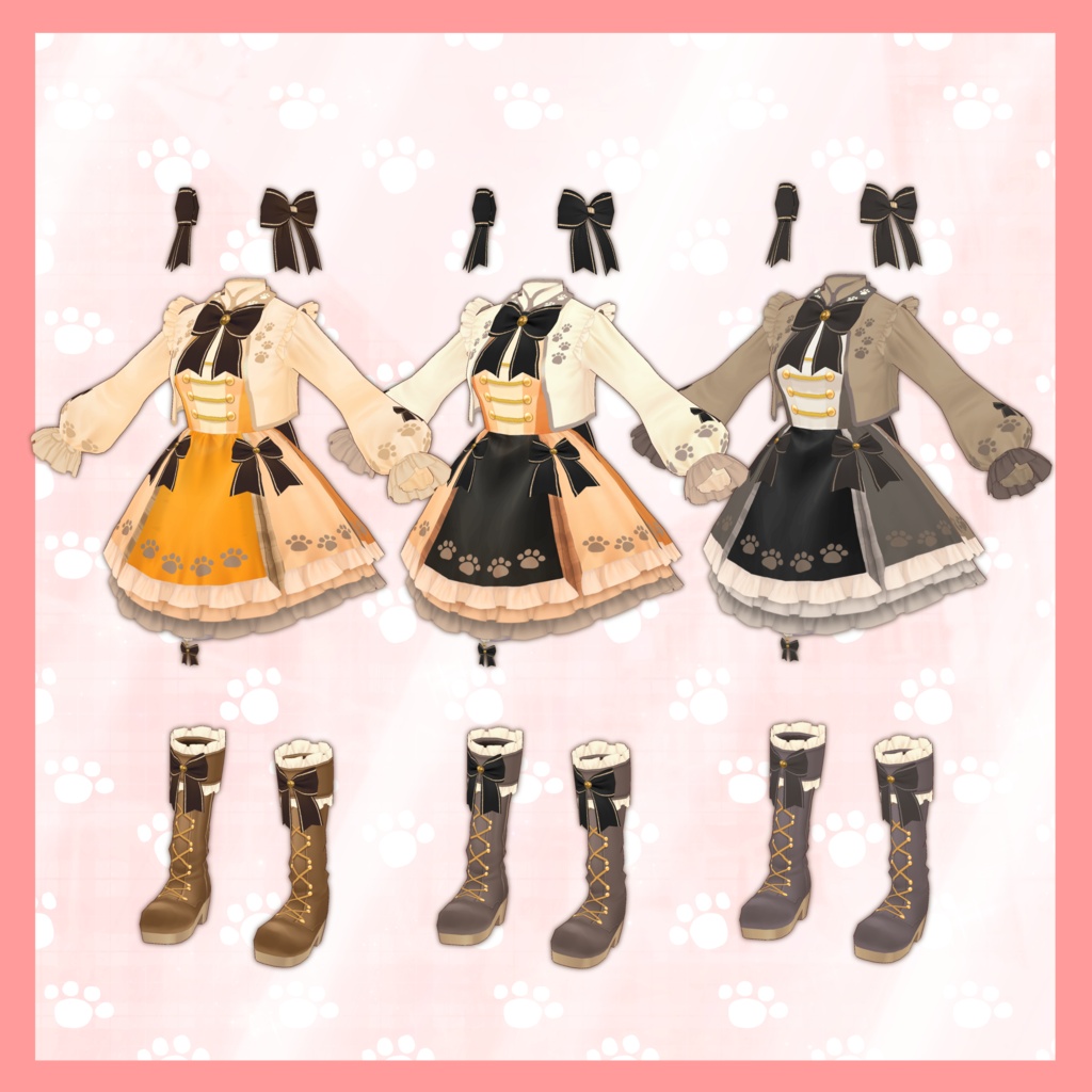 VRoid Clothes 「🐾キャットパレード🐾 - Cat Parade -(全6色)」