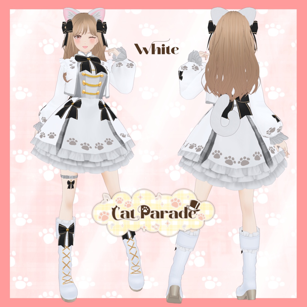 VRoid Clothes 「🐾キャットパレード🐾 - Cat Parade -(全6色)」