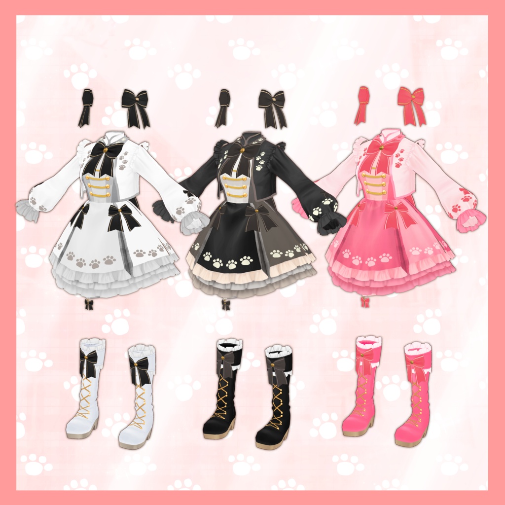 VRoid Clothes 「🐾キャットパレード🐾 - Cat Parade -(全6色)」