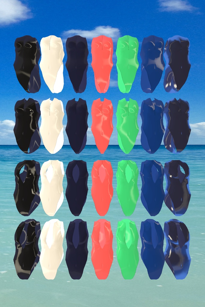 シャオマオ2ちゃん専用フロントジッパー水着