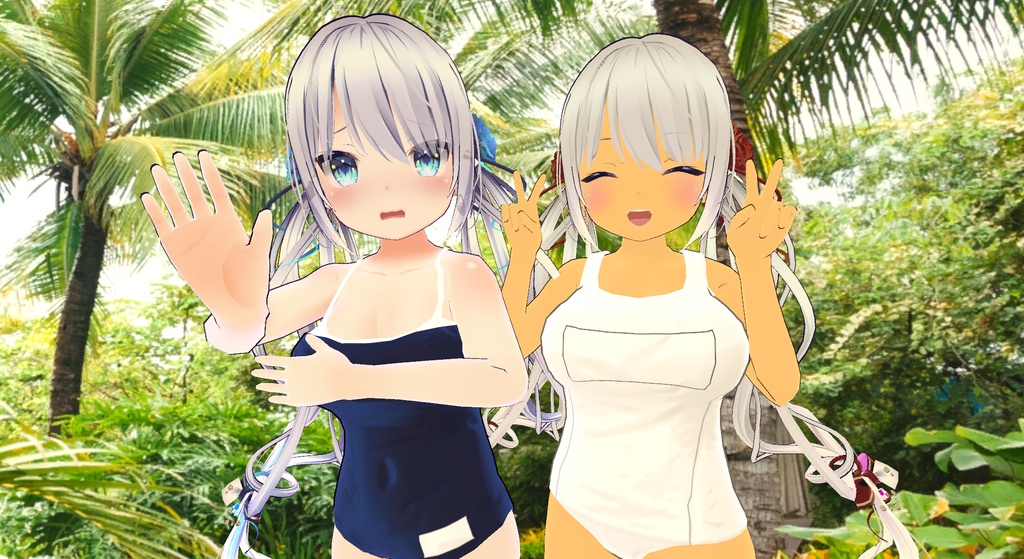 ブルーローズのおんなのこちゃん専用スクール水着セット