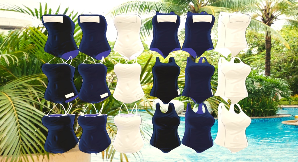 ブルーローズのおんなのこちゃん専用スクール水着セット