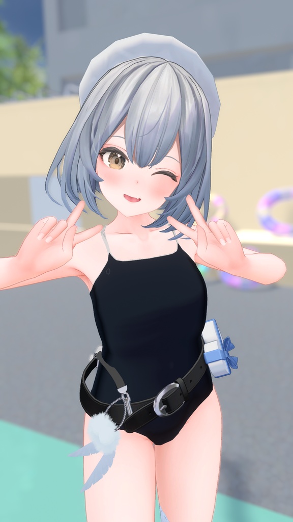 【12アバター対応】競泳タイプスクール水着