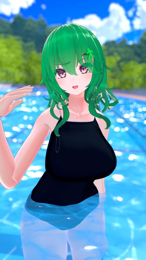 【12アバター対応】競泳タイプスクール水着