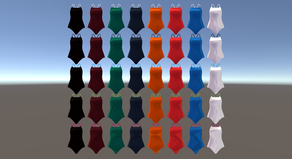 【12アバター対応】競泳タイプスクール水着