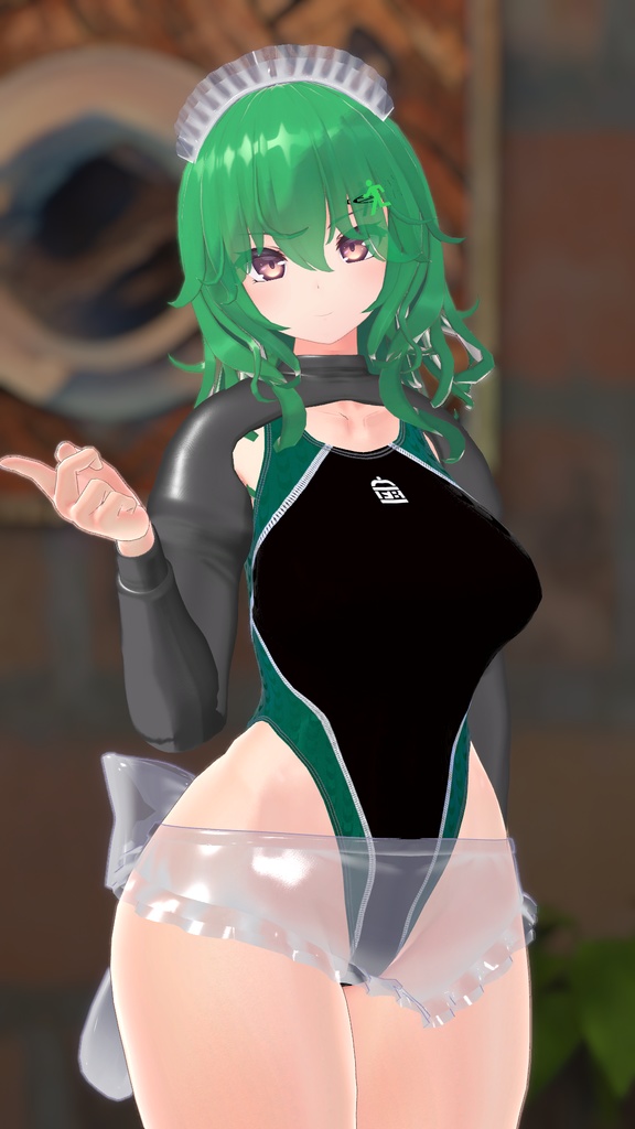 【12アバター対応】OceanSlick 水着メイド化衣装