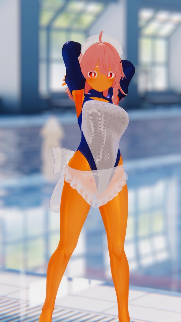 【12アバター対応】OceanSlick 水着メイド化衣装