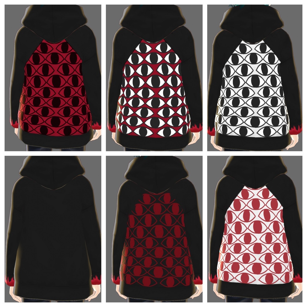 【無料】目のパーカー【VRoid用テクスチャ】