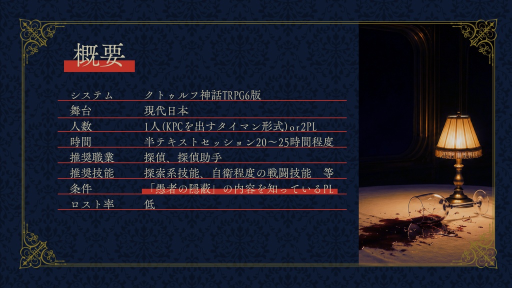 CoC6版シナリオ「愚者の証明-寝台特急久遠消失事件-」 SPLL:E187573