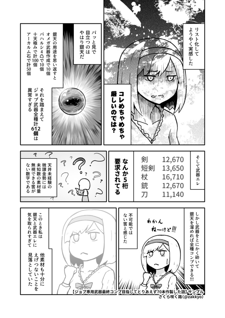 ジョブ専用武器最終解放コンプ目指してとりあえず70本作製した話