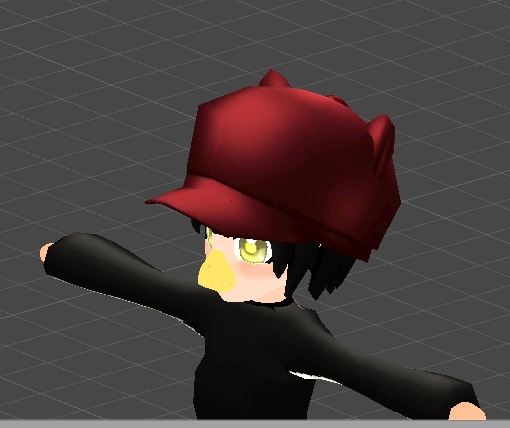 猫耳キャスケット(黒、赤)