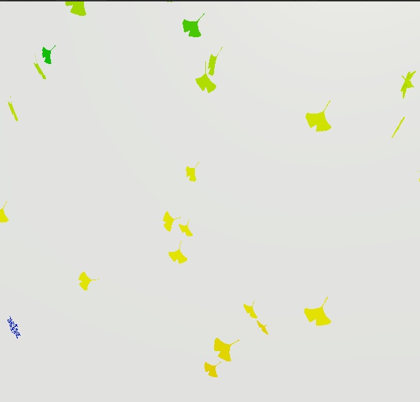 もみじ、イチョウ、雪の結晶の三種パーティクル詰め合わせ