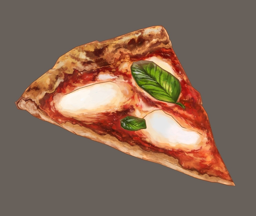 3d小物 Vrc可 手づくりピザ マルゲリータ 手描きテクスチャ Camomi Camomi Creative Booth