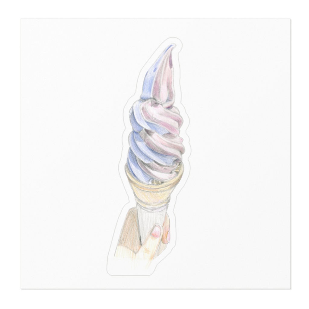 ソフトクリームのステッカー