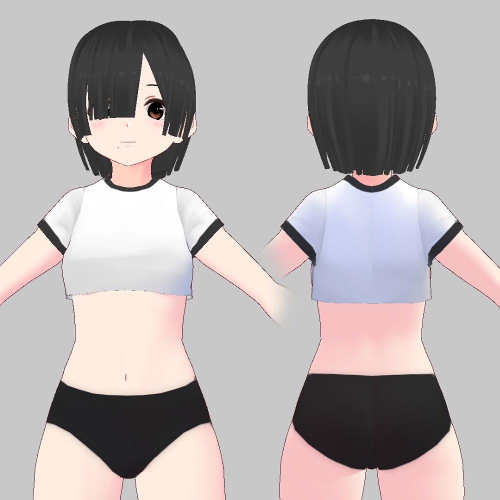 【無料】Vroidテクスチャ「おへそ出し体操服」