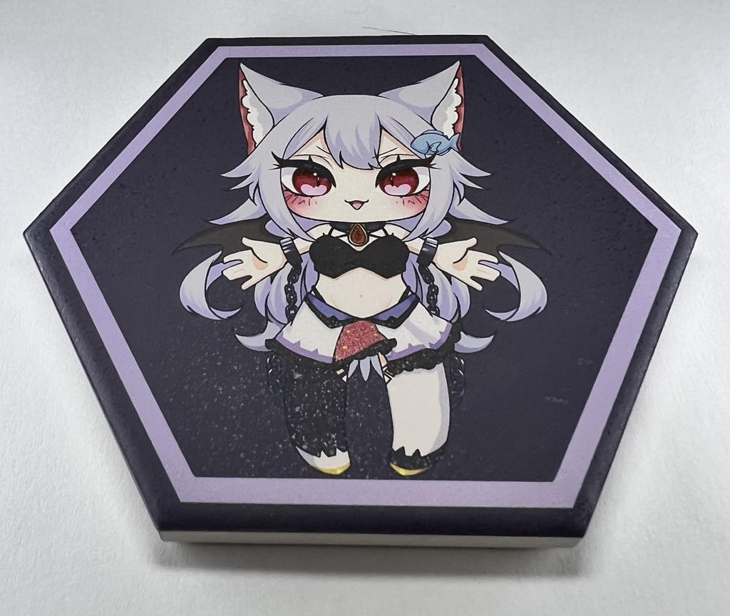 《夜の姿》朔宵しゃむのデフォルメ白雲石コースター