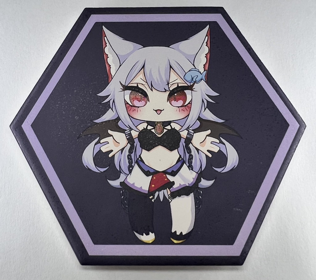 ≪昼夜セット≫朔宵しゃむのデフォルメ白雲石コースター